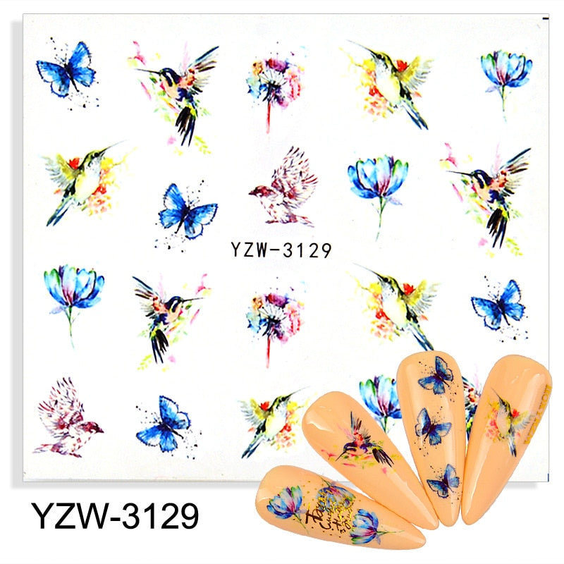 Nail Sticker Wolf Stickers Sliders For Nails Summer Full Nail Design Decorations Water Decals Animal Transfer Children's Slider nail art DailyAlertDeals YZW-3129