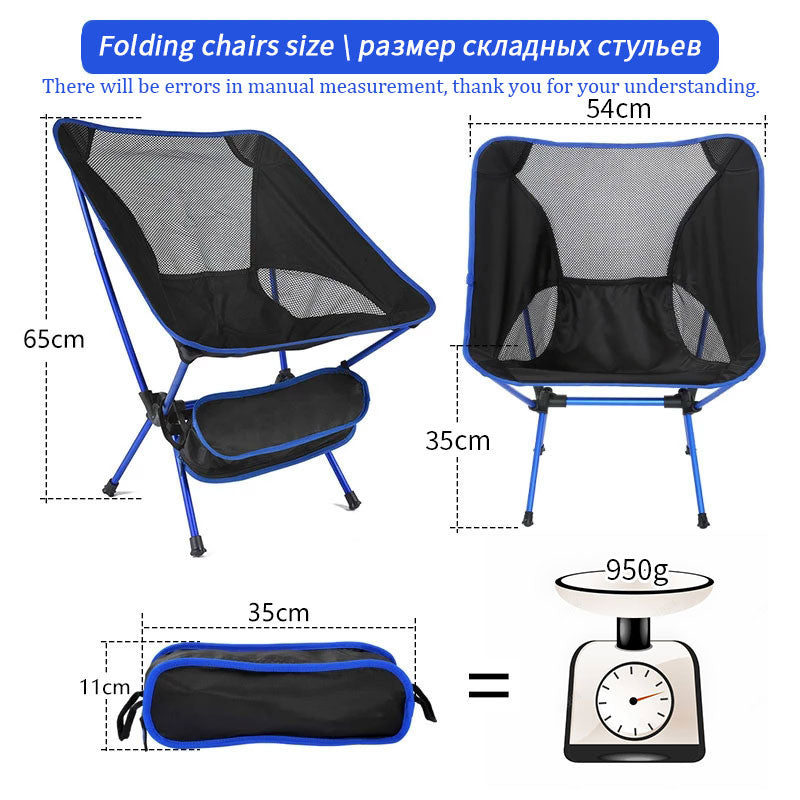 Detachable Portable Folding Moon Chair Outdoor Camping Chairs Beach Fishing Chair Ultralight Travel Hiking Picnic Seat Tools 0 DailyAlertDeals