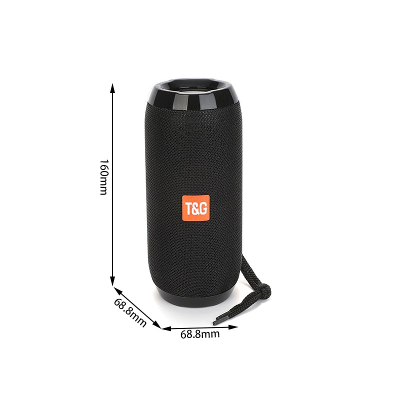 T&G TG117 Portable Bluetooth Speaker Wireless Bass Column Waterproof Outdoor Music Vibro Speakers TF Card Subwoofer Loudspeaker 0 DailyAlertDeals