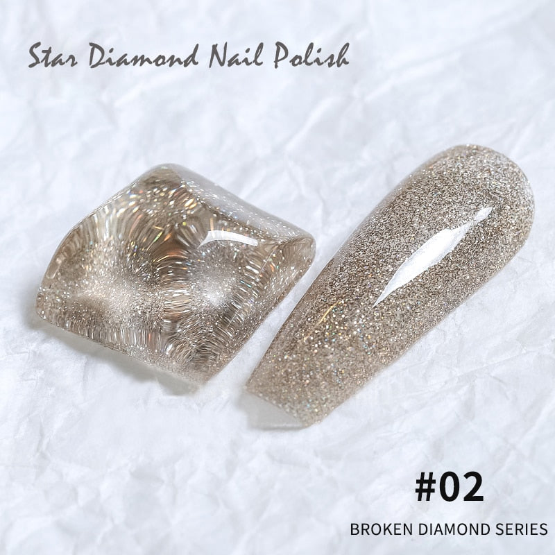 SKVP Gel Nail Polish Cat Eye Gel Semi Permanent Uv Varnish Gel Nail Art 8ML Glitter Effect Off Nail Polish Gel For Nails Design nail polish DailyAlertDeals Diamond 02