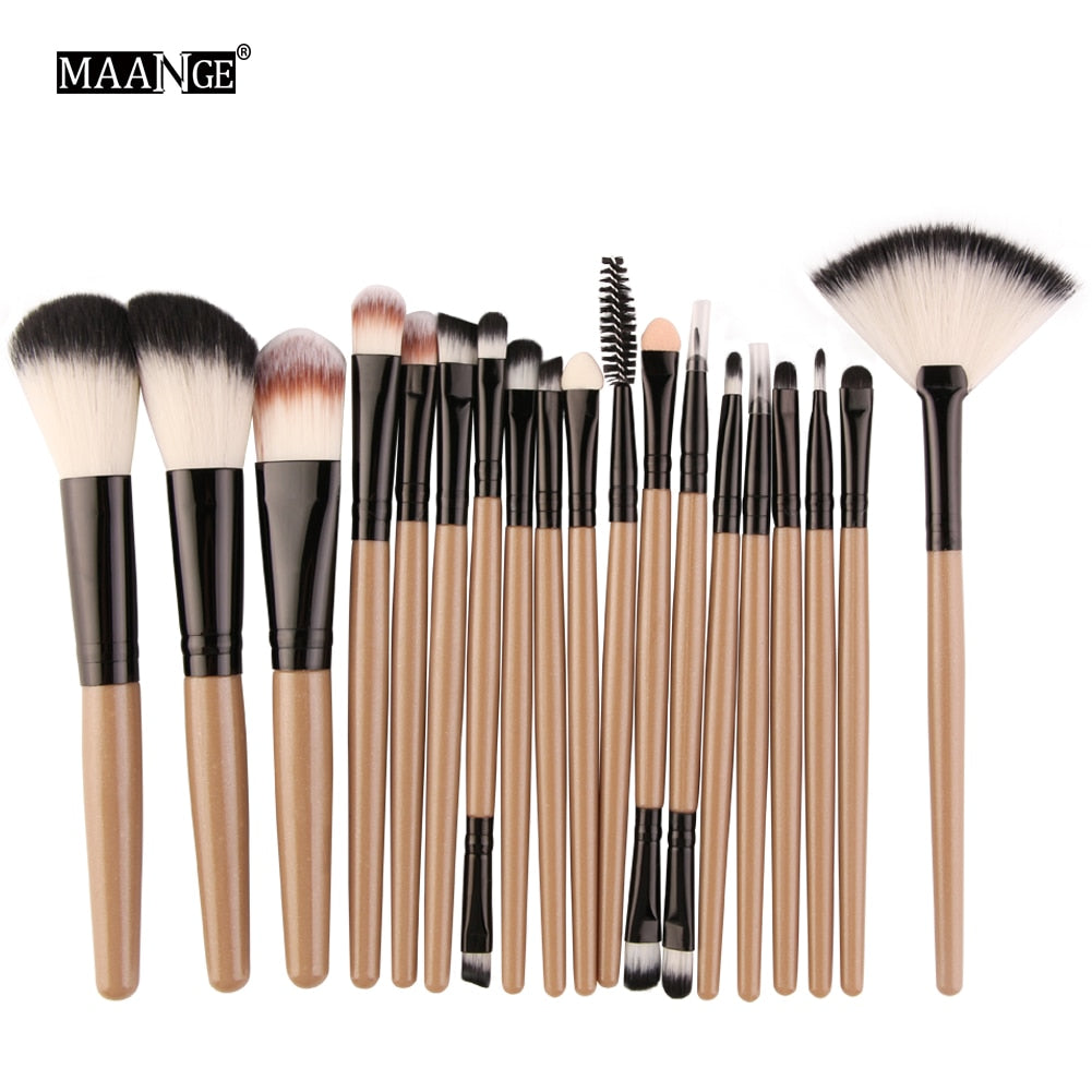 MAANGE 6/15/18/20Pcs Makeup Brushes Tool Set Cosmetic Powder Eye Shadow Foundation Blush Blending Beauty Make Up Brush Maquiagem DailyAlertDeals JH 5445 China