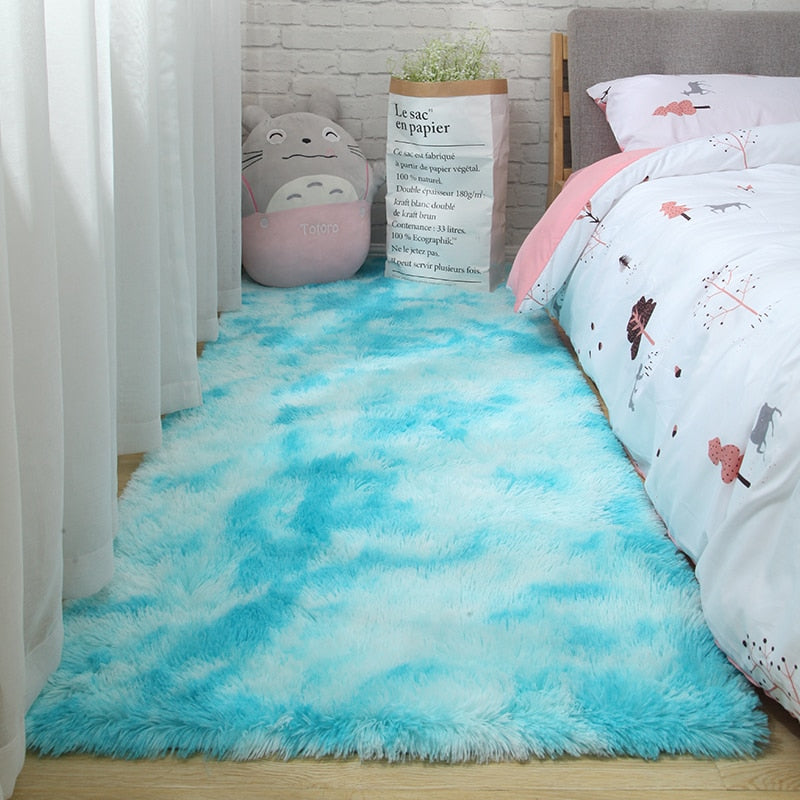 Pink Carpet For Girls Shaggy Children Floor Soft Mat Living Room Decoration Teen Doormat Nordic Red Fluffy Large Size Rugs Carpets & Rugs DailyAlertDeals sky blue 80x160cm 31x62inch