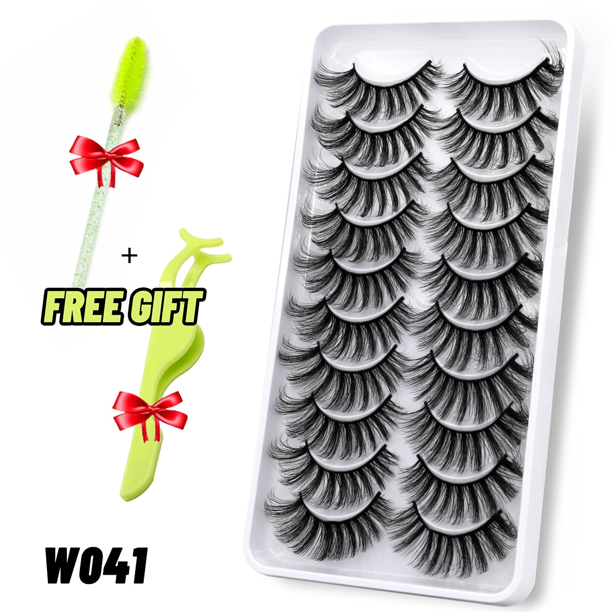 GROINNEYA lashes 5/10/20 pairs 3D Faux Mink Lashes Natural False Eyelashes Dramatic Volume Lashes Eyelash Extension Makeup 0 DailyAlertDeals 10pairs-W041-1 China