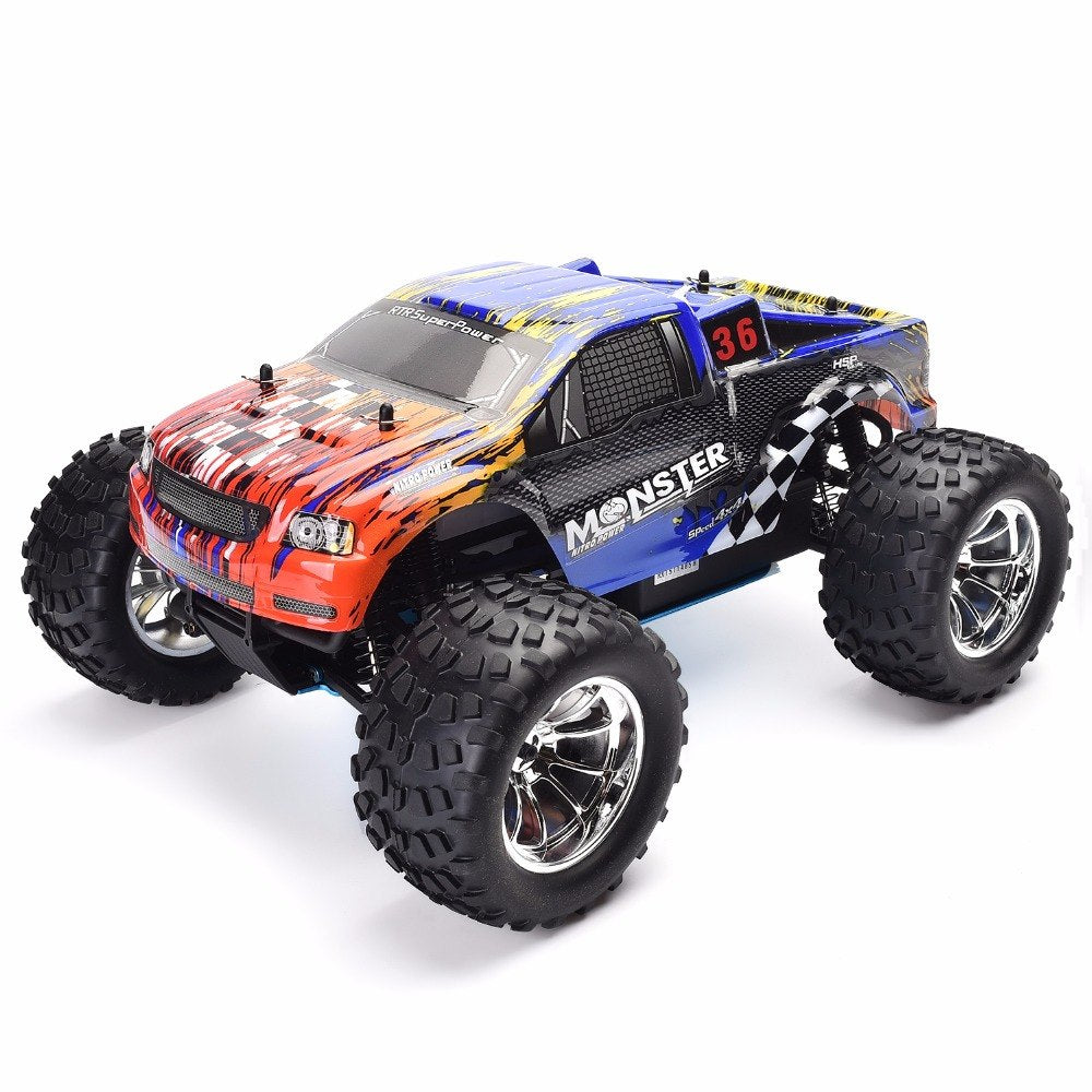 HSP RC Car 1:10 Scale Two Speed Off Road Monster Truck Nitro Gas Power 4wd Remote Control Car High Speed Hobby Racing RC Vehicle Kids & Babies DailyAlertDeals