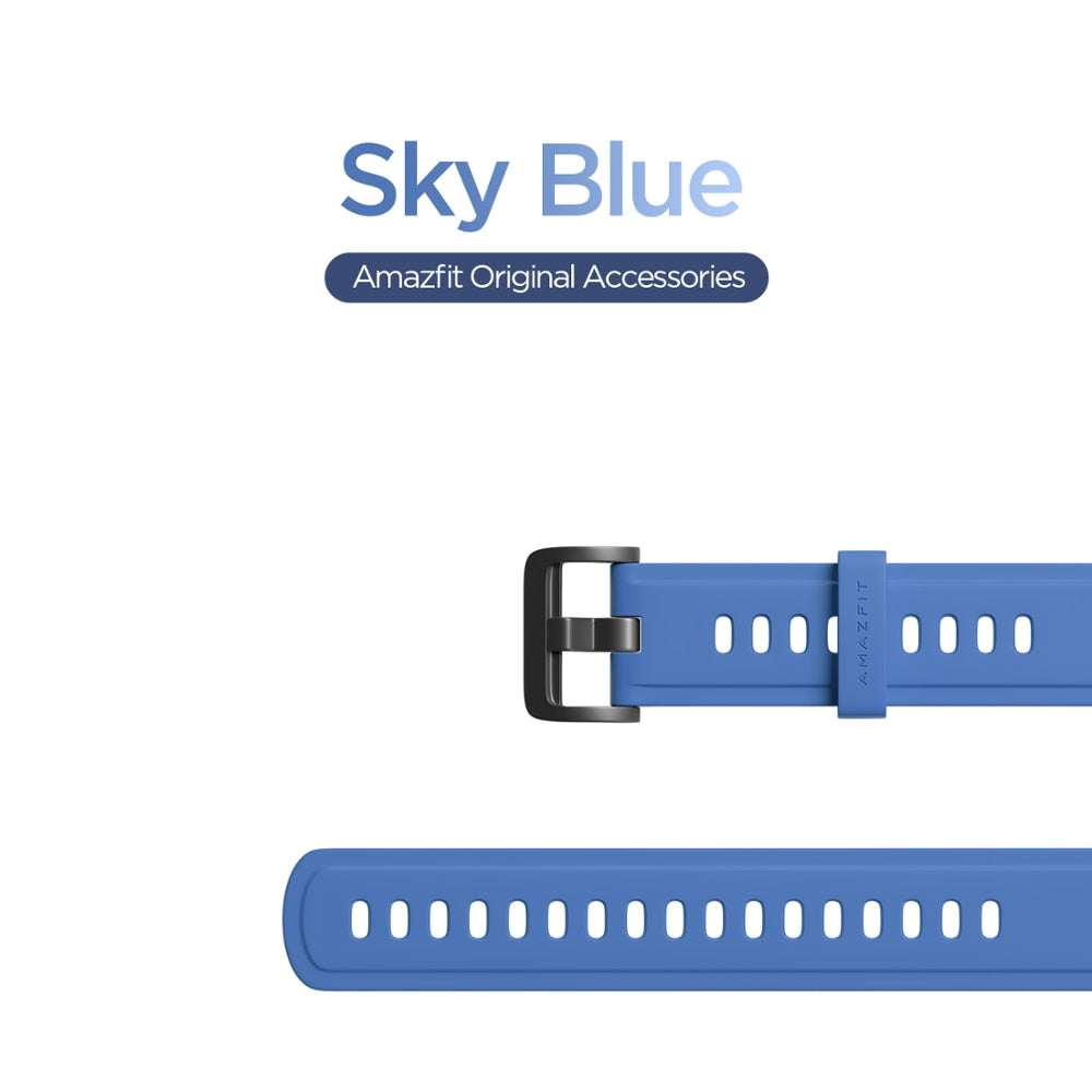 Original Amazfit Strap 20MM Smart Watch Strap for Amazfit GTS 2 mini Bip U U Prp S S lite GTR Amazfit 20MM Smart Watch 0 DailyAlertDeals Sky Blue For Bip S U