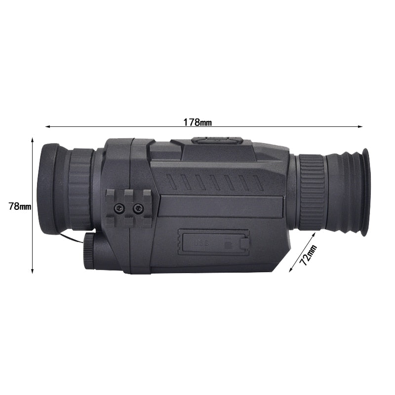 WG540 Infrared Digital Night Vision Monoculars with 8G TF card full dark 5X40 200M range Hunting Monocular Night Vision Device Infrared Digital Night Vision Monoculars DailyAlertDeals