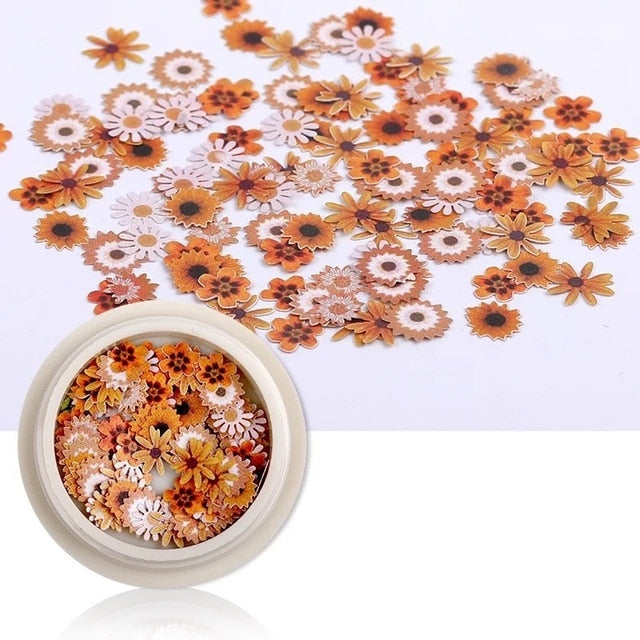 50pcs/box Nail Art Color mixed small Daisy Flower rose ultra-thin wood pulp patch DIY nail art jewelry nail art decoration 0 DailyAlertDeals 06