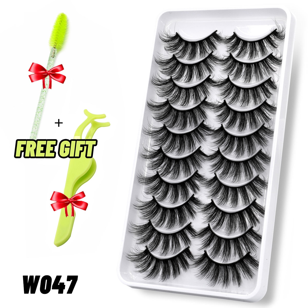 GROINNEYA lashes 5/10/20 pairs 3D Faux Mink Lashes Natural False Eyelashes Dramatic Volume Lashes Eyelash Extension Makeup 0 DailyAlertDeals 10pairs-W047-1 China