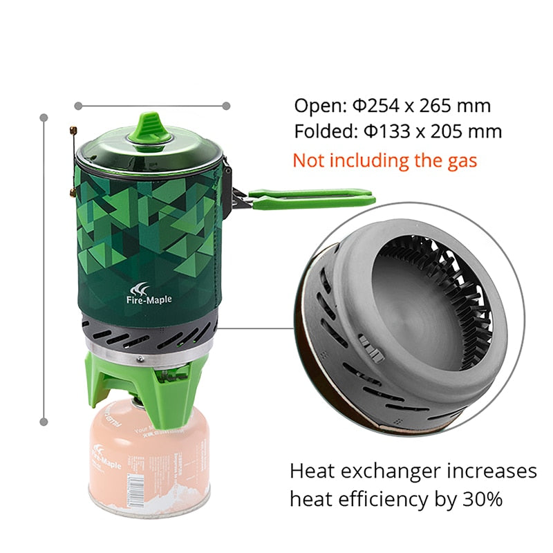 Fire Maple X2 Outdoor Gas Stove Burner Tourist Portable Cooking System With Heat Exchanger Pot FMS-X2 Camping Hiking Gas Cooker Portable Cooking Stoves DailyAlertDeals