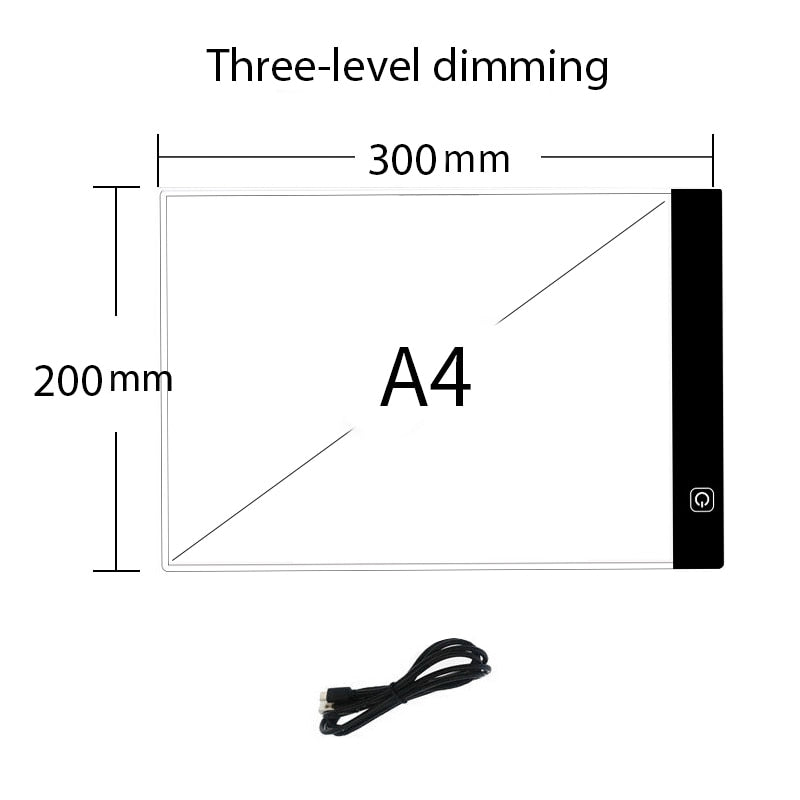 A4 Level Dimmable Led Drawing Copy Pad Board Children Toy Painting Educational Kids Grow Playmates Creative Gifts For Children Toy Drawing Tablets DailyAlertDeals A4