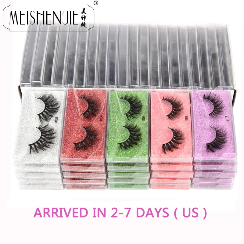 Wholesale Mink Eyelashes 10/30/50/100pcs 3d Mink Lashes Natural false Eyelashes messy fake Eyelashes Makeup False Lashes In Bulk 0 DailyAlertDeals