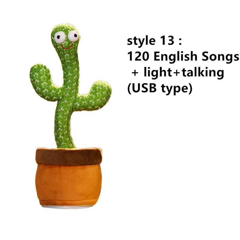 Lovely Talking Toy Dancing Cactus Doll Speak Talk Sound Record Repeat Toy Kawaii Cactus Toys Children Home Decor Accessories 0 DailyAlertDeals Style 1