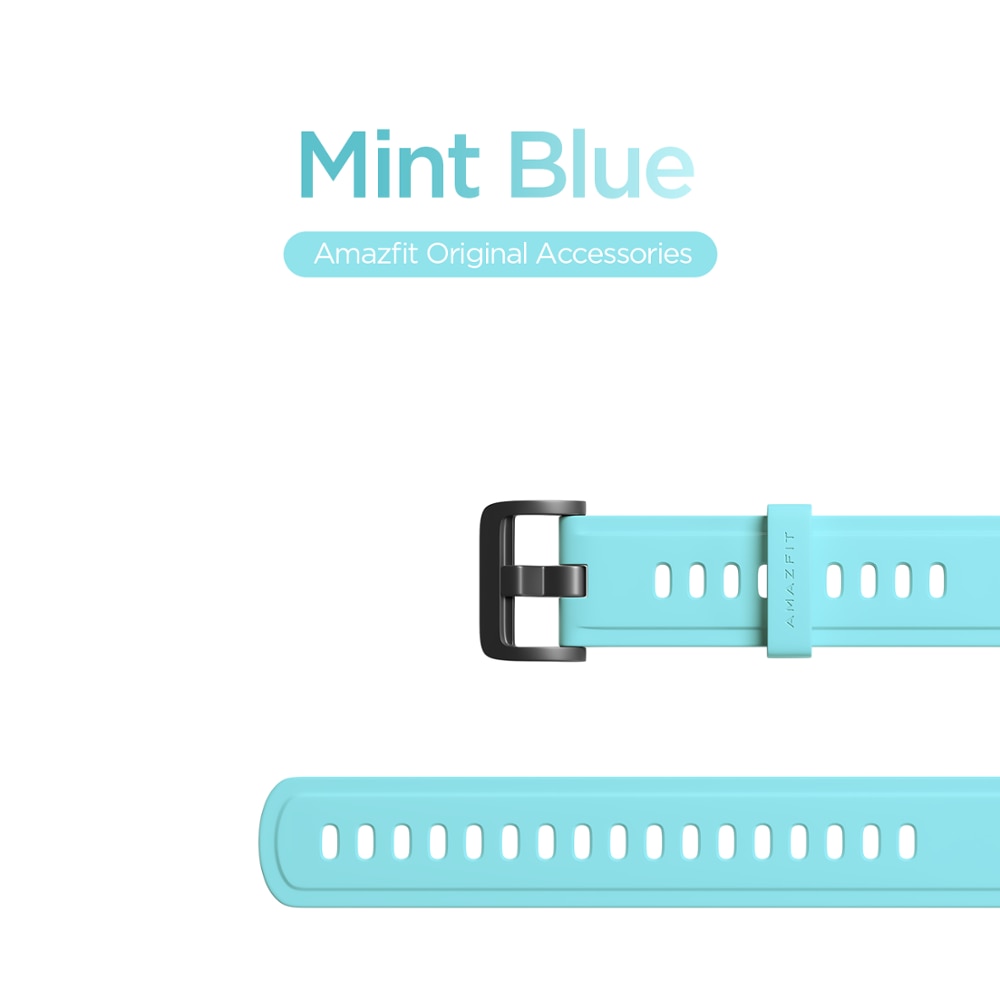 Original Amazfit Strap 20MM Smart Watch Strap for Amazfit GTS 2 mini Bip U U Prp S S lite GTR Amazfit 20MM Smart Watch 0 DailyAlertDeals Mint Blue For Bip S U