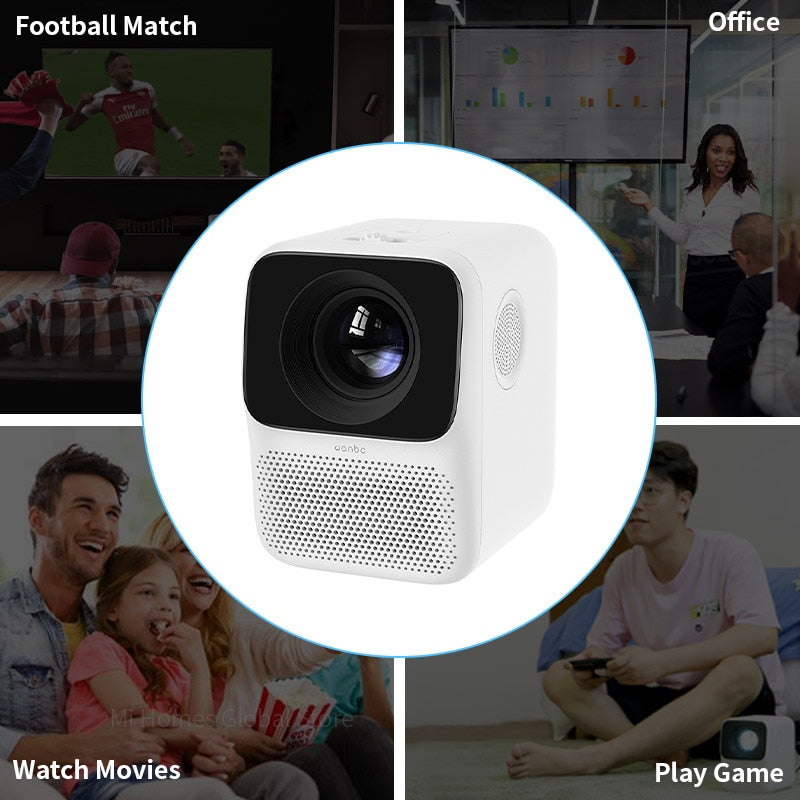Global Version Wanbo T2 MAX Projector 1080P Mini LED Portable WIFI Full HD Projector 4K 1920*1080P Keystone Correction For Home Digital Projector DailyAlertDeals