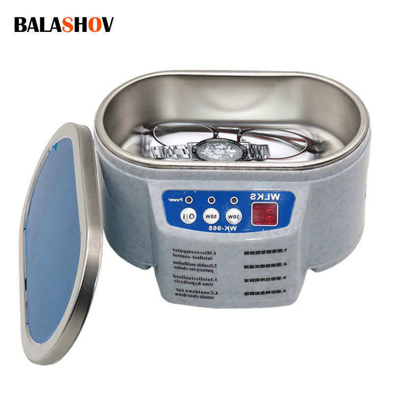 Ultrasonic Cleaner 30/50W Sonicator Bath 40Khz Degas for Watches Contact Lens Glasses Denture Teeth Electric Makeup Razor Ultrasonic Cleaner 30/50W DailyAlertDeals EU 220V China