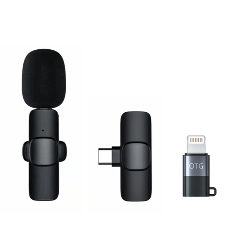 Wireless Lavalier Microphones & Systems Portable Audio Video Recording Mini Mic For iPhone Android Facebook Youtube Live Broadcast Gaming wiresless mircophone DailyAlertDeals Lightning