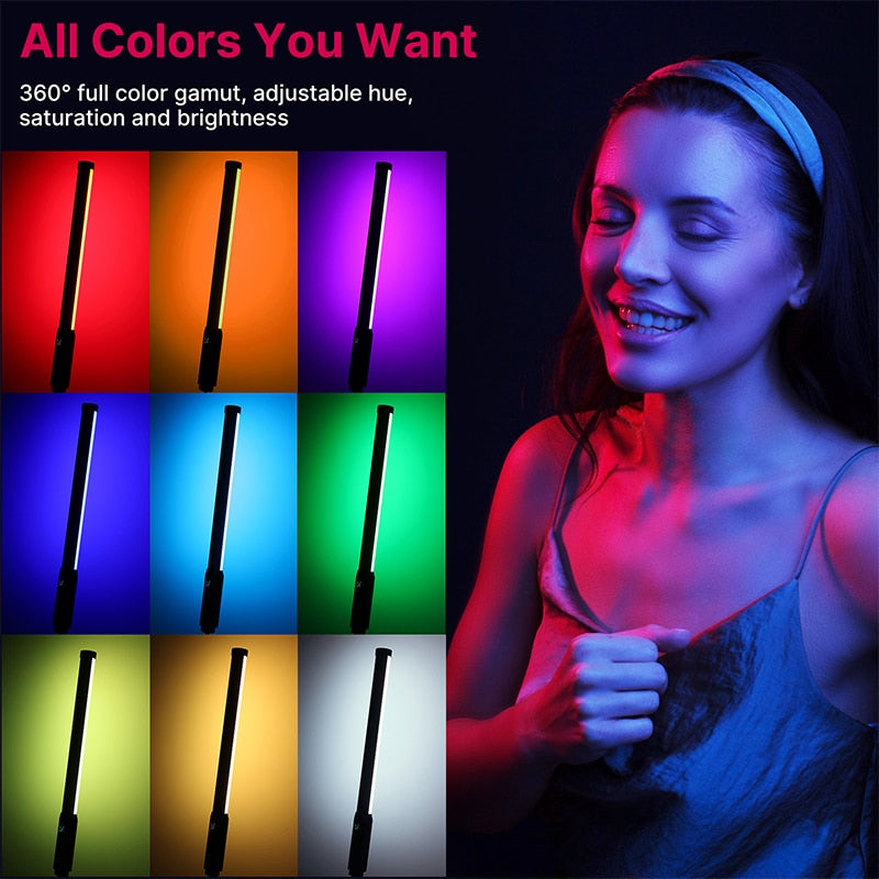 Ulanzi VL119 Handheld RGB Colorful Stick Light 19.68 inch Handheld LED Light Wand CRI 95+ 2500K-9000K Photography Studio Lamp 0 DailyAlertDeals