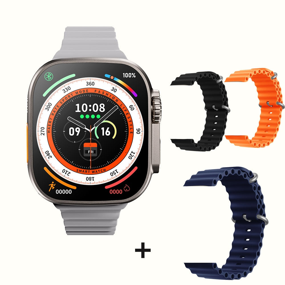 NEW Smart Watch Ultra Series 8 NFC 49MM Smartwatch Men Women Bluetooth Call Waterproof Wireless Charging HD Screen for Apple smart watch DailyAlertDeals WhiteHY-3HY