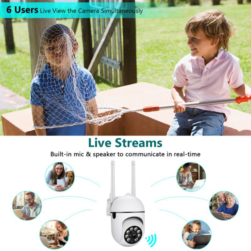 2.4+5G WiFi IP Camera 4X Zoom Outdoor Surveillance Camera Color Night Vision Ai Human Detection Security CCTV Mini Camera New 0 DailyAlertDeals