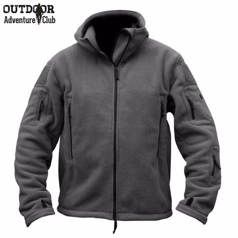Tactical Jacket Combat Jacket Military Fleece Outdoor Sports Hiking Polar Jacket 0 DailyAlertDeals gray S