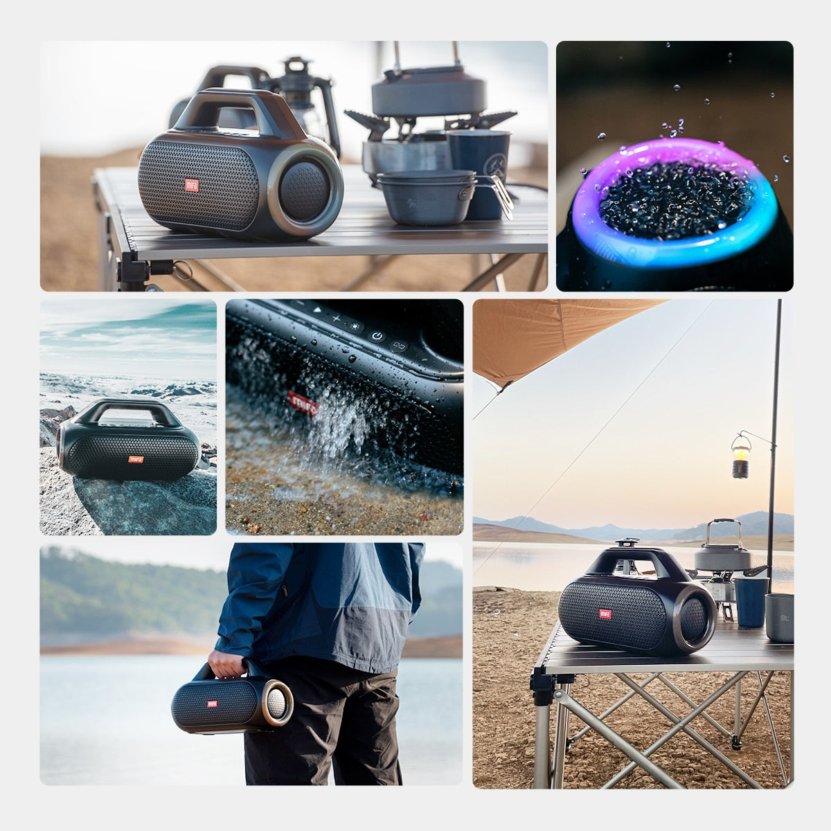 mifa WildBox Bluetooth Speaker 60W Bluetooth 5.3 Wireless Speakers Loud with BassUp Technology IPX7 Waterproof Camping Speaker Loud Wireless Speakers DailyAlertDeals