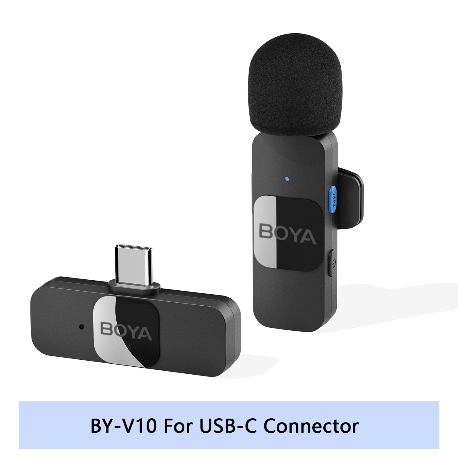 BOYA BY-V Professional Wireless Lavalier Mini Microphone for iPhone iPad Android Live Broadcast Gaming Recording Interview Vlog microphone for recording DailyAlertDeals BY-V10.---type-c