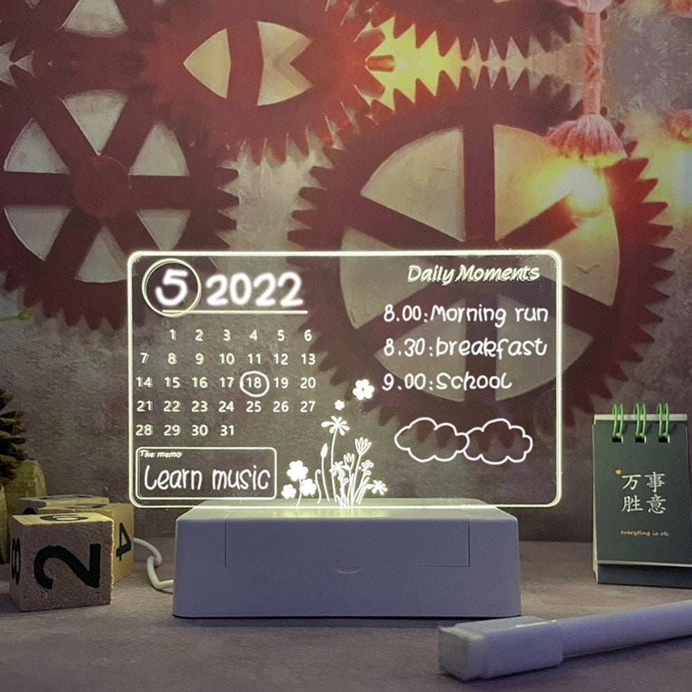 Note Board Creative Led Night Light USB Message Board Holiday Light With Pen Gift For Children Girlfriend Decoration Night Lamp DIY Note Board Creative LED Night Light DailyAlertDeals