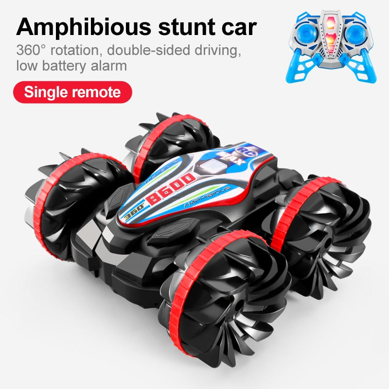 Newest High-tech Remote Control Car 2.4G Amphibious Stunt RC Car Double-sided Tumbling Driving Children Electric Toys for Boy Stunt RC Car Double-sided Tumbling Driving Children Electric Toys for Boy DailyAlertDeals B600 Red USA