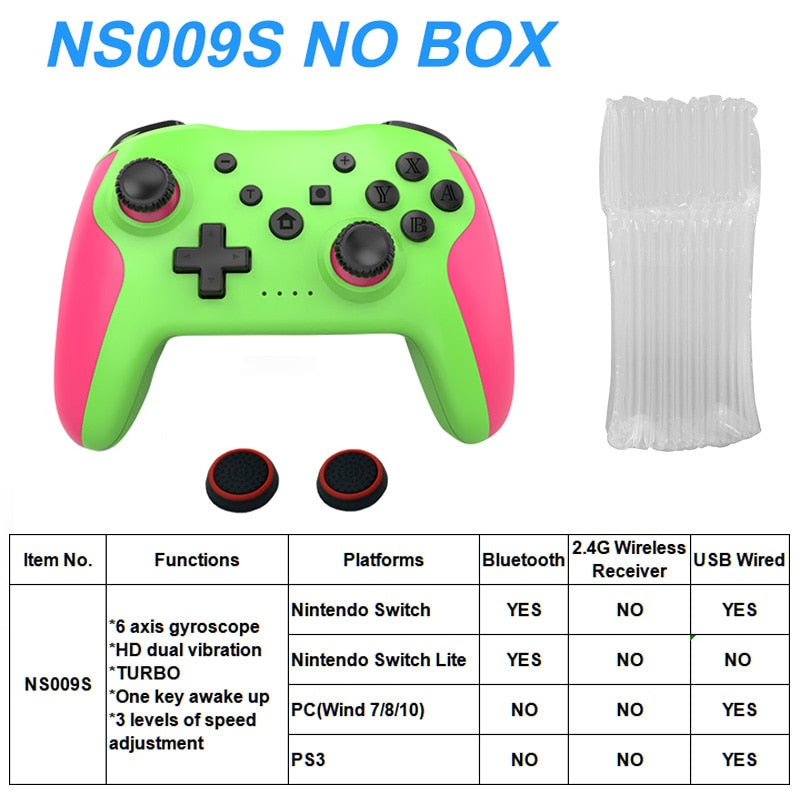 Original Wireless Controller Bluetooth For Nintendo Switch Pro PC PS3 Joystick Gamepad NFC Professional Lag-Free Gamepad BT Wireless Game Controller for Switch Pro DailyAlertDeals green powder China 1 PCS