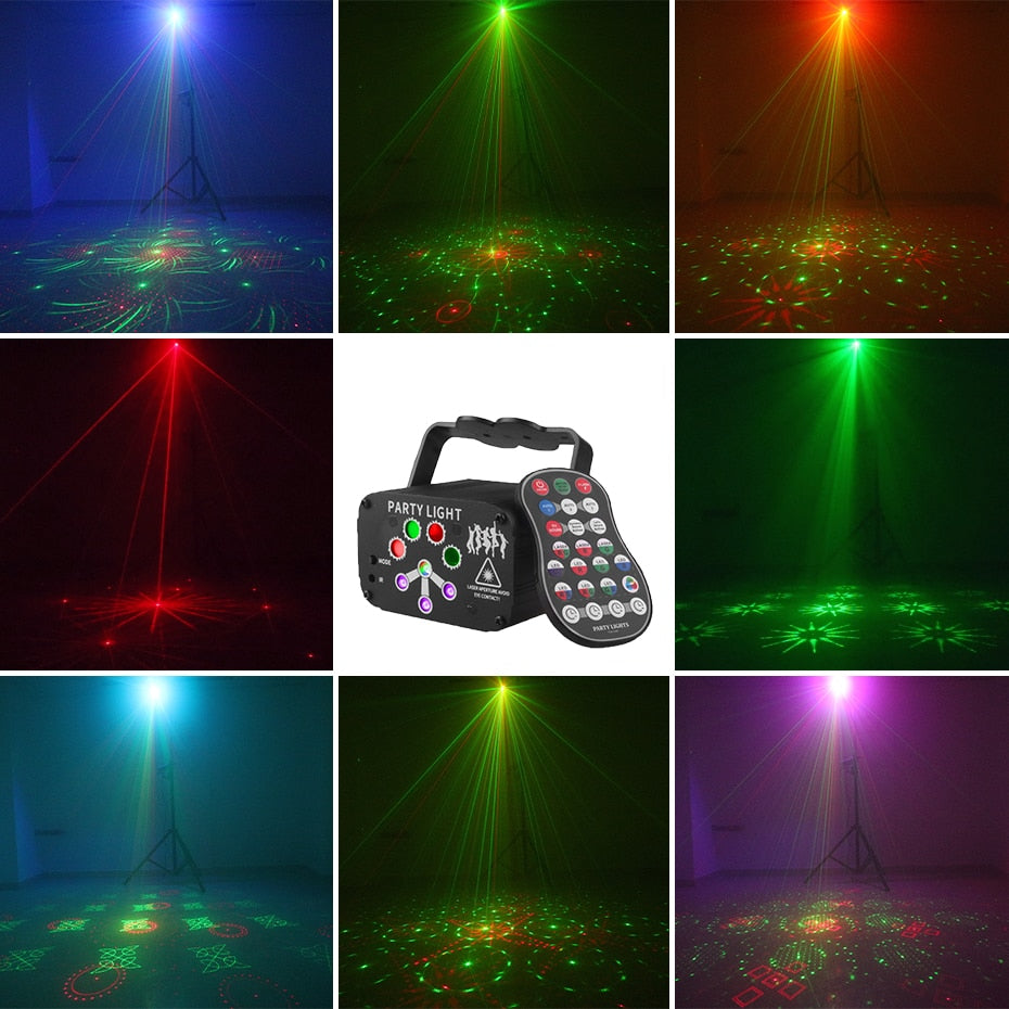 ALIEN RGB Mini DJ Disco Laser Light Projector USB Rechargeable LED UV Sound Strobe Stage Effect Wedding Xmas Holiday Party Lamp 0 DailyAlertDeals
