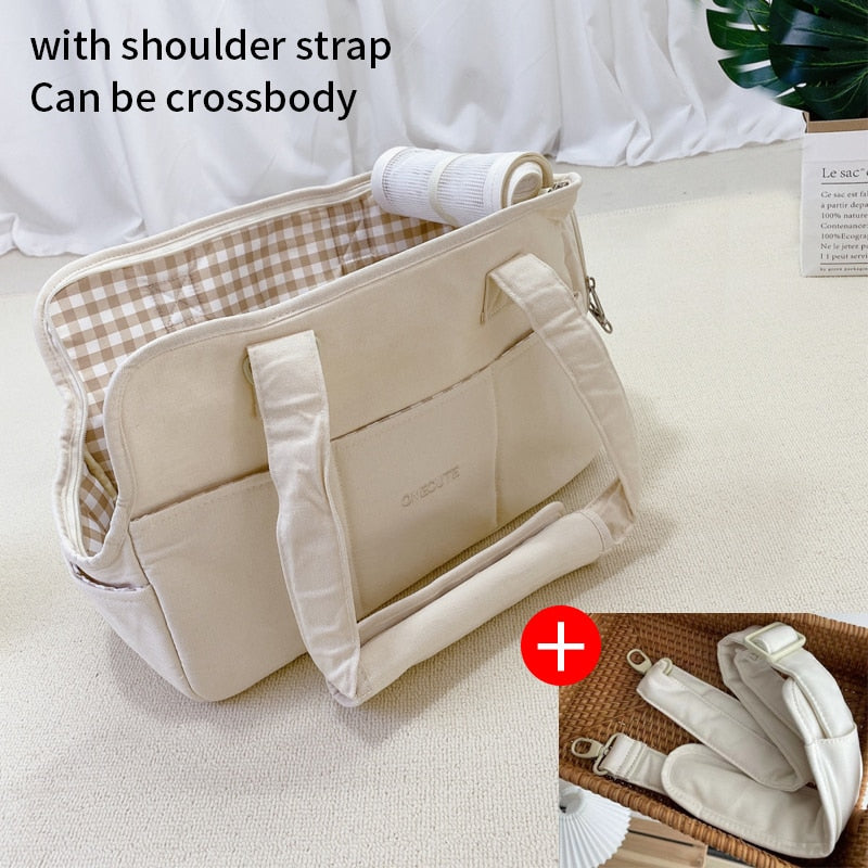 Portable Pet Carrier Bag for Puppy, Cat, Kitten, Rabbit Breathable Shoulder Bag up to 6KG Load 0 DailyAlertDeals with straps S-37x17x25cm