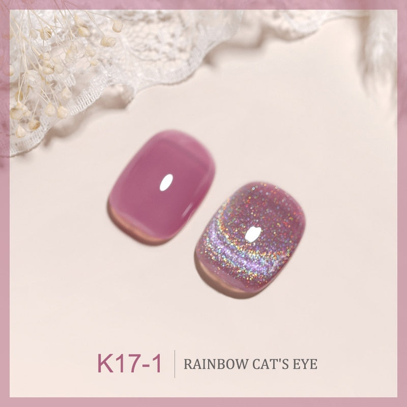SKVP Gel Nail Polish Cat Eye Gel Semi Permanent Uv Varnish Gel Nail Art 8ML Glitter Effect Off Nail Polish Gel For Nails Design nail polish DailyAlertDeals K-17-1(V29)
