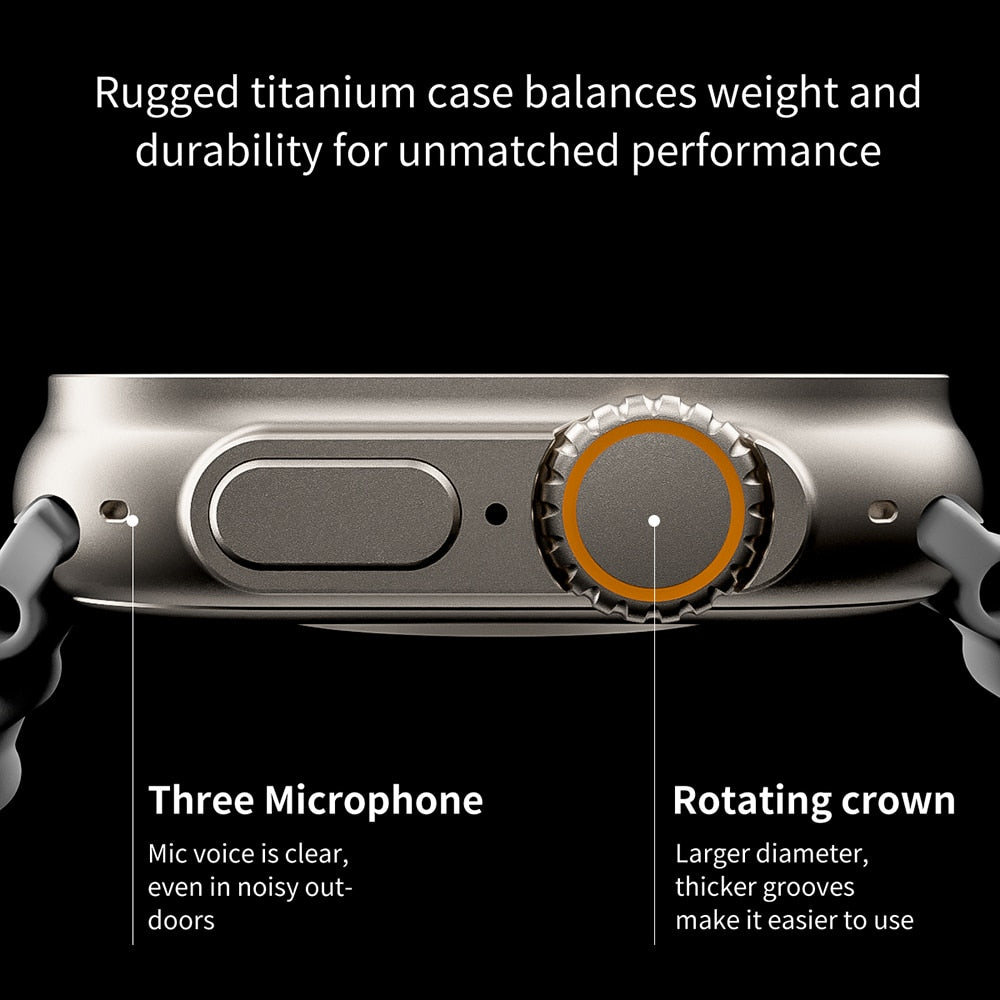 NEW Smart Watch Ultra Series 8 NFC 49MM Smartwatch Men Women Bluetooth Call Waterproof Wireless Charging HD Screen for Apple smart watch DailyAlertDeals