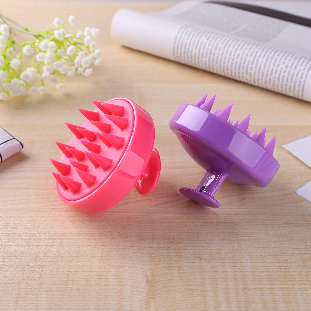 Silicone Hair Scalp Massage Brush Comb Shampoo Hair Washing Comb Magic Handle Brush Bath Spa Massage Brush Escova De Cabelo DailyAlertDeals