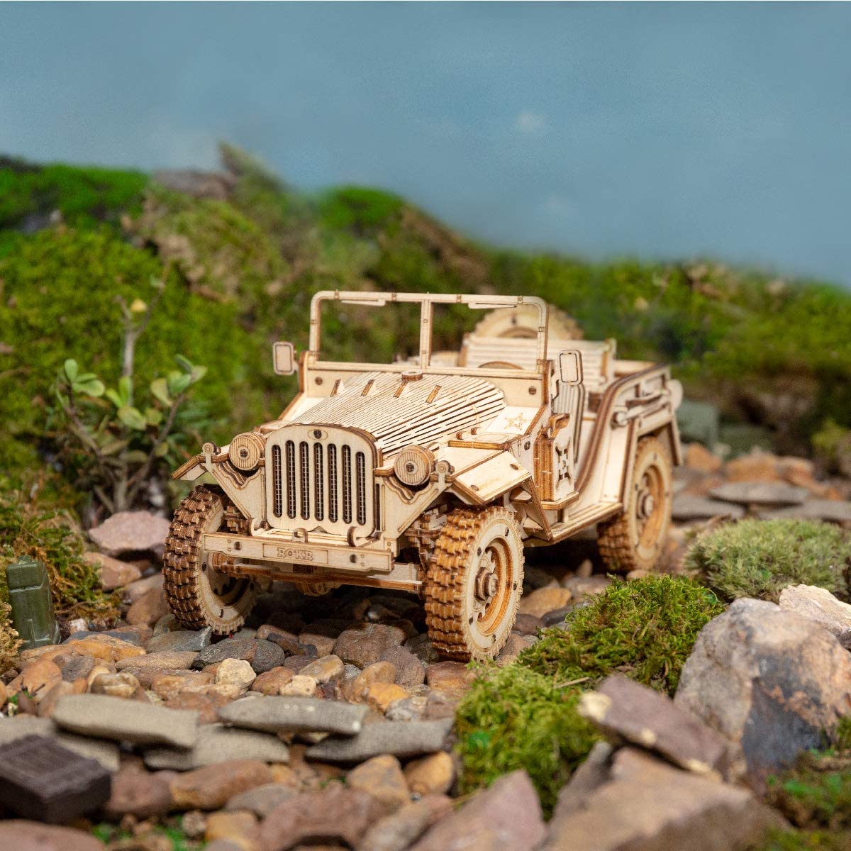 Robotime Rokr 3D Puzzle Movable Steam Train,Car,Jeep Assembly Toy Gift for Children Adult Wooden Model Building Block Kits 3D Puzzle Movable Steam Train DailyAlertDeals