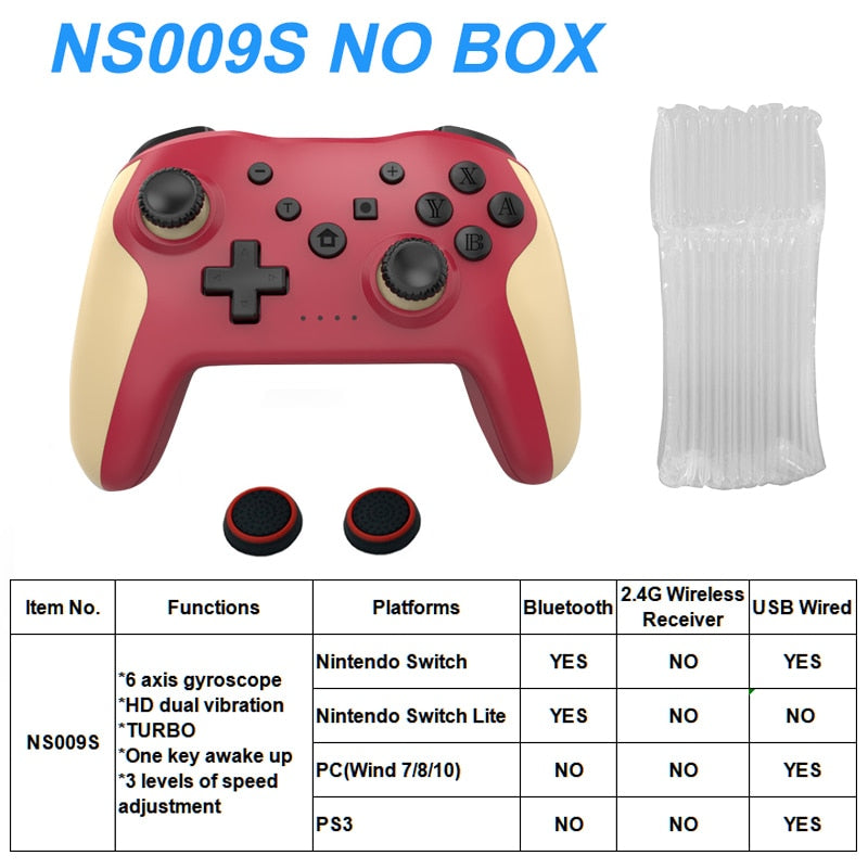 Original Wireless Controller Bluetooth For Nintendo Switch Pro PC PS3 Joystick Gamepad NFC Professional Lag-Free Gamepad BT Wireless Game Controller for Switch Pro DailyAlertDeals wine red gold China 1 PCS