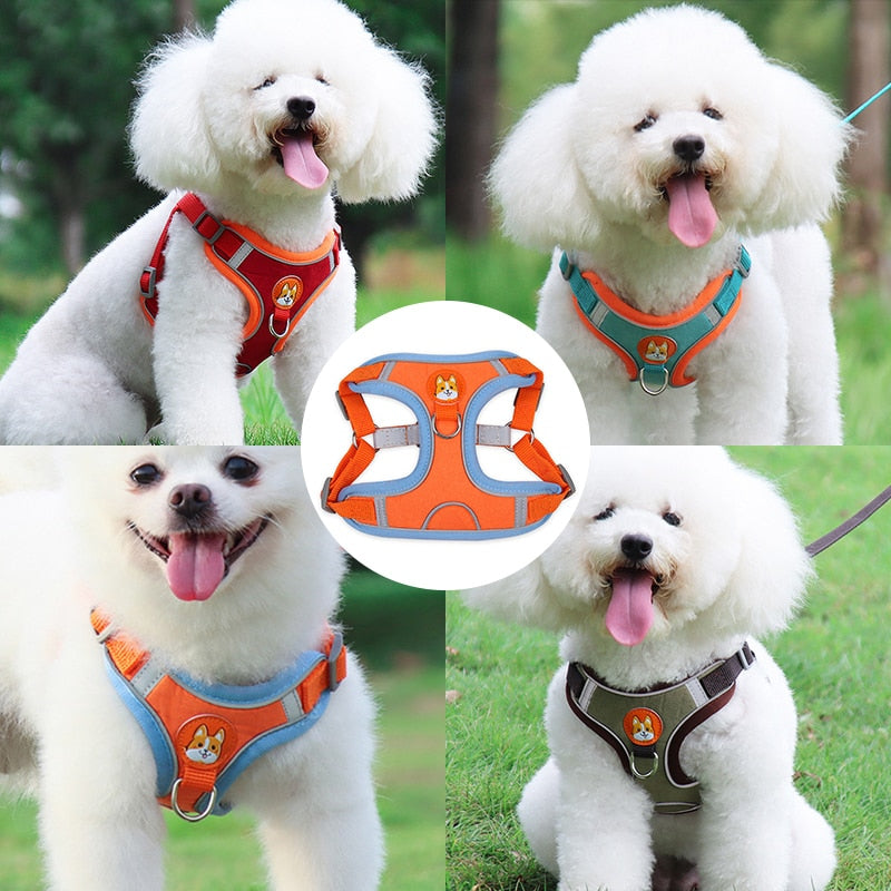 New Pet Dog Harness Leash Set Reflective Adjustable Puppy harness 0 DailyAlertDeals