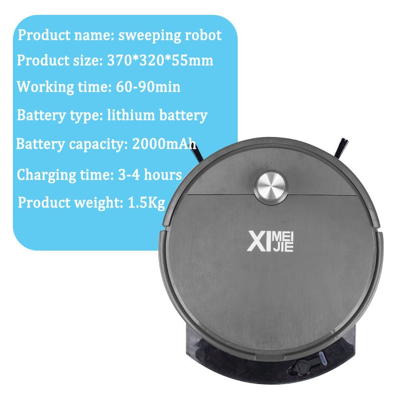 Vacuum Cleaner Robot 2800PA Smart Remote Control Wireless Floor Sweeping Cleaning Machine Dry and Wet For Home Vacuum Cleaner 0 DailyAlertDeals