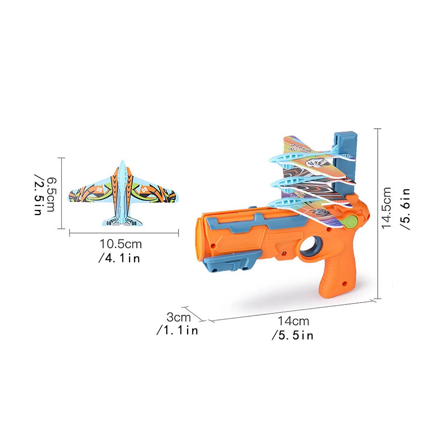 Airplane Launcher Toy Catapult Gun Toy With 6 Small Plane One-Click Ejection Shooting Gun Airplane Toys for Kids Boy Gift Airplane Launcher Bubble Catapult With 6 Small Plane Toy for children kids boy DailyAlertDeals
