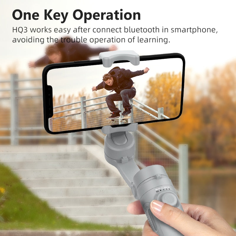 3-Axis Foldable Smartphone Handheld Gimbal Cellphone Video Record Vlog Stabilizer for iPhone 13 Xiaomi Huawei Samsung camera stabilizers DailyAlertDeals