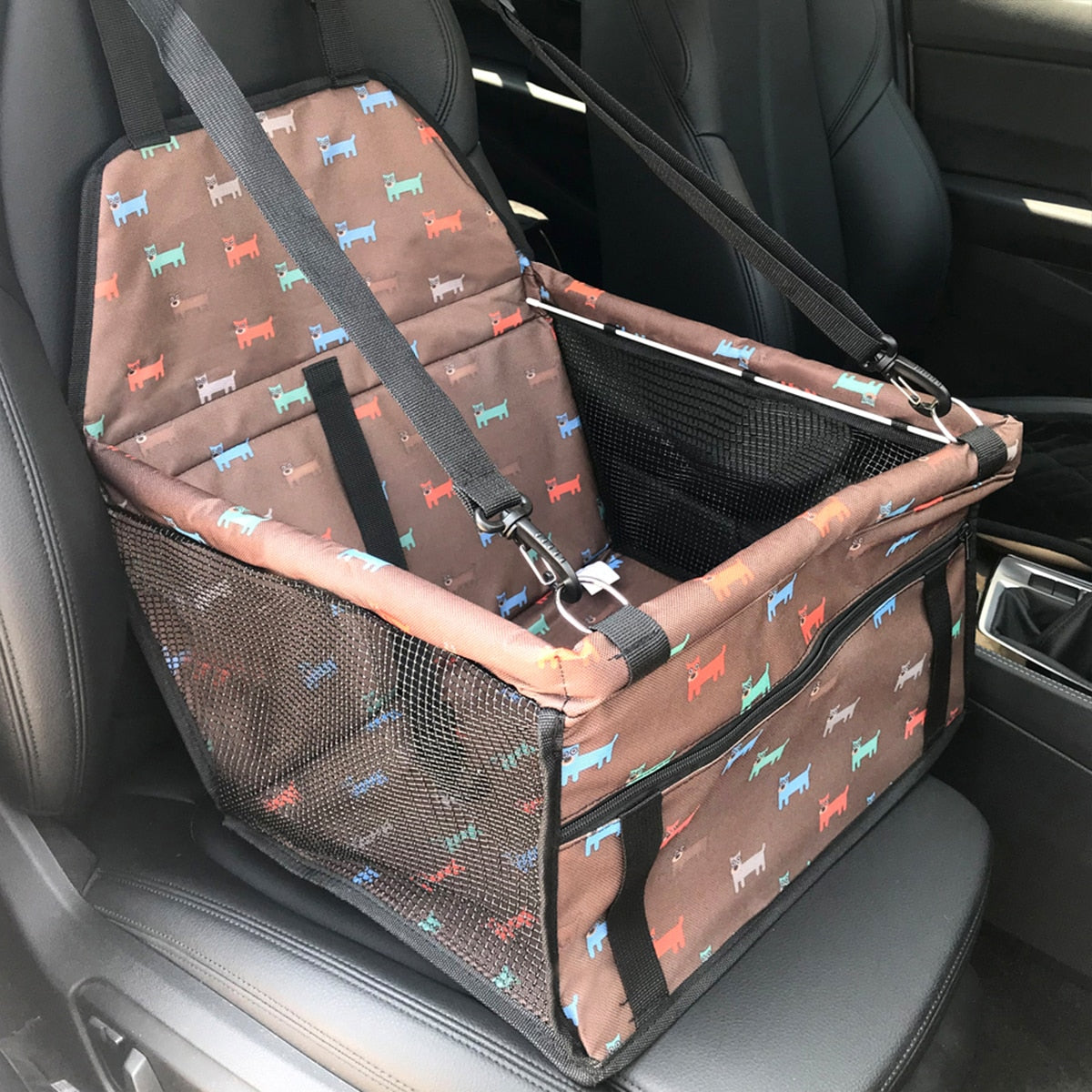 CAWAYI KENNEL Travel Dog Car Seat Cover Folding Hammock Pet Carriers 0 DailyAlertDeals Coffee 40x30x25cm China