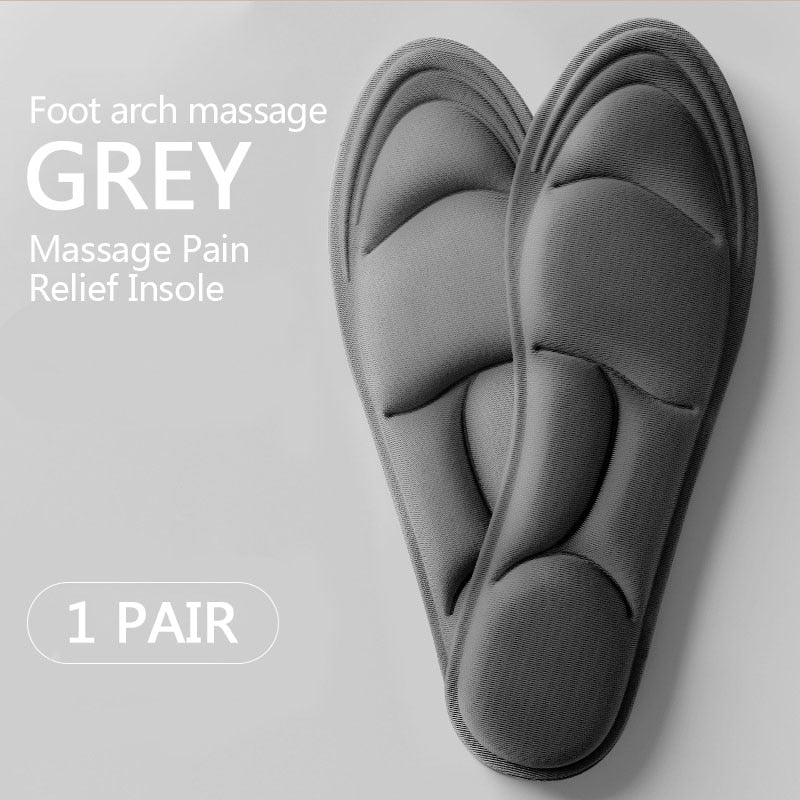 5D Massage Memory Foam Insoles For Shoes Sole Breathable Cushion Sport Running Insoles For Feet Orthopedic Insoles 0 DailyAlertDeals Gray S(EU35-40)25cm