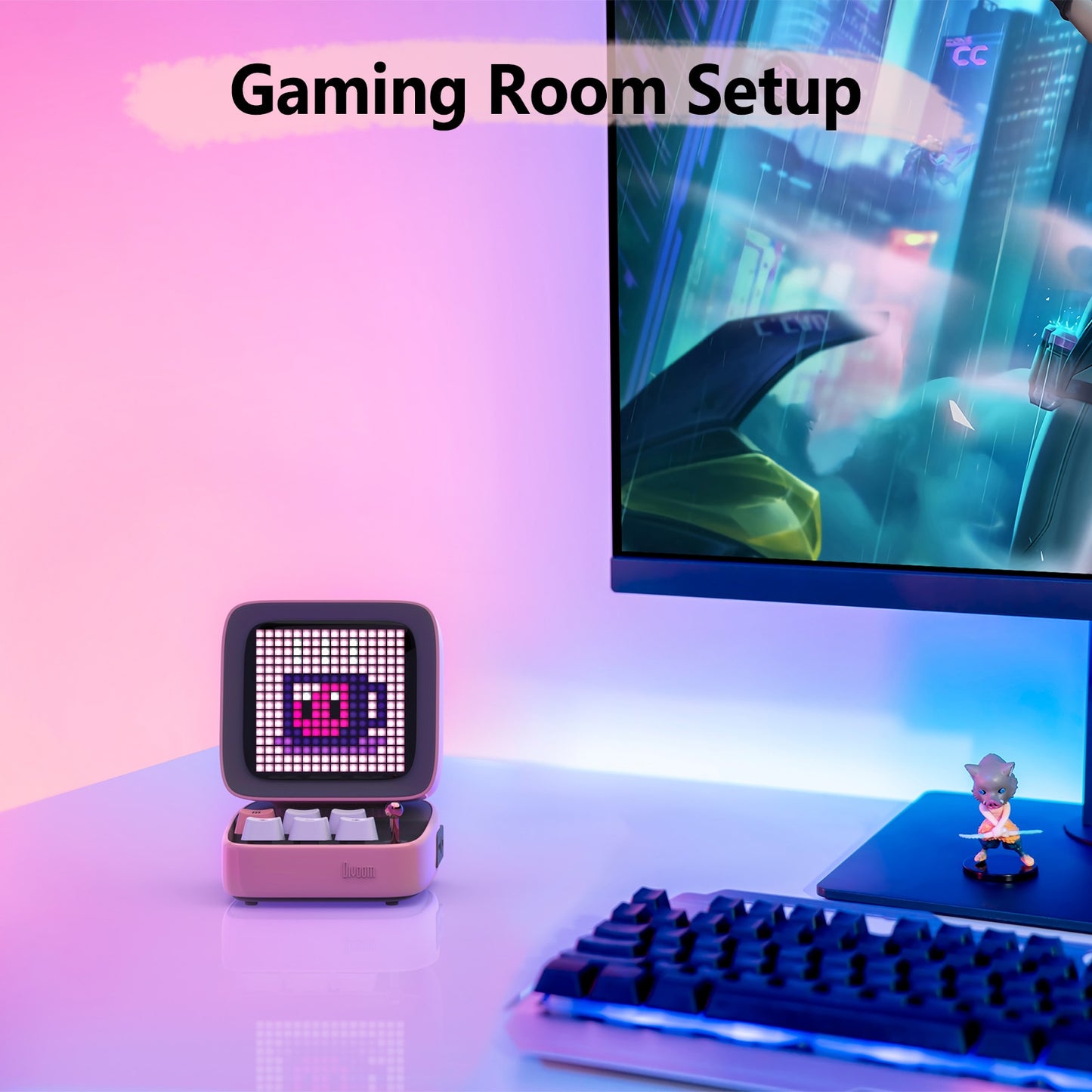 Divoom Ditoo-Pro Retro Pixel Art Bluetooth Portable Speaker Alarm Clock DIY LED Display Board, Cute Gift Home Light Decoration Bluetooth Portable Speaker DailyAlertDeals