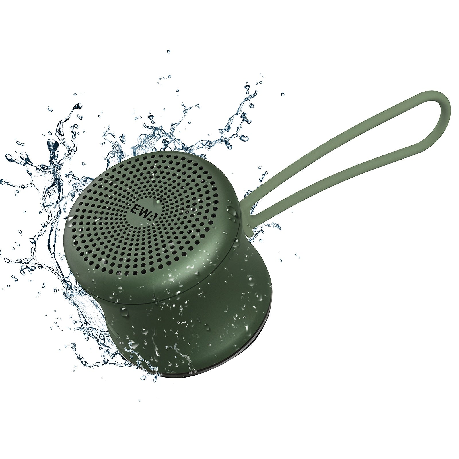 EWA Travel Case Packed, A106 Pro Portable Bluetooth Speaker with Custom Bass Radiator, Brief Design, IP67 Waterproof, Perfect Mini Speaker for Shower, Room, Bike, Car (Black) mini speakers DailyAlertDeals USA A119-Green