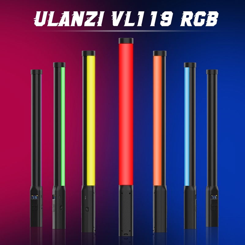 Ulanzi VL119 Handheld RGB Colorful Stick Light 19.68 inch Handheld LED Light Wand CRI 95+ 2500K-9000K Photography Studio Lamp 0 DailyAlertDeals