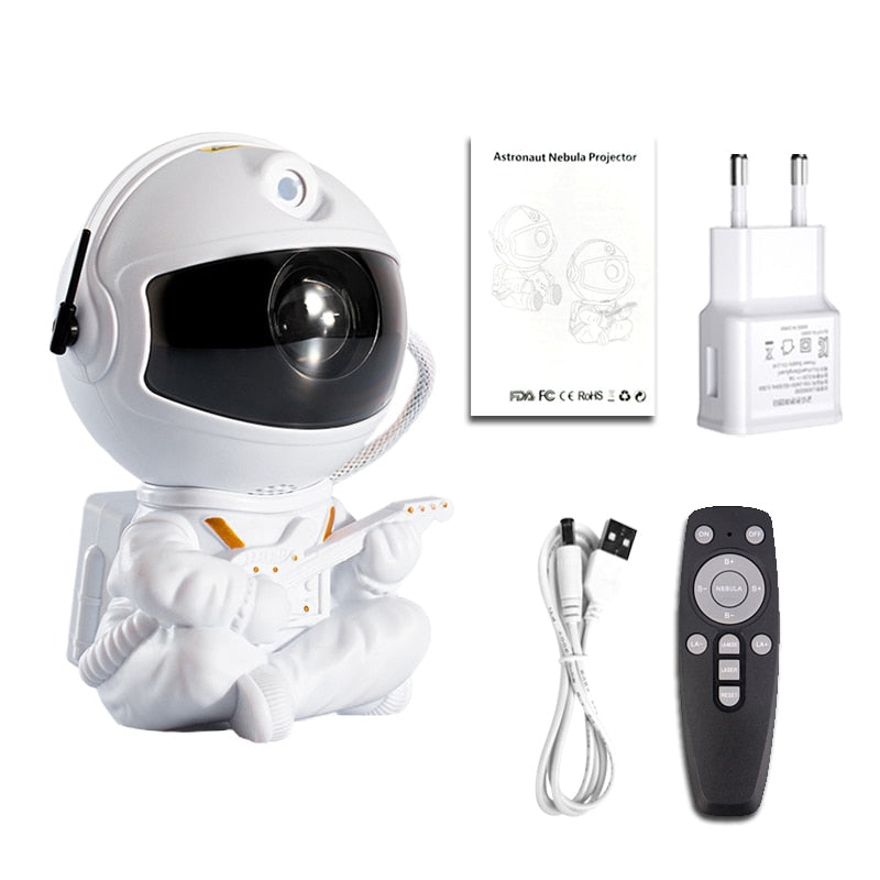 2022 NEW Astronaut Projector Starry Sky Galaxy Stars Projector Night Light LED Lamp for Bedroom Room Decor Decorative Nightlights astronaut galaxy projector DailyAlertDeals Package B