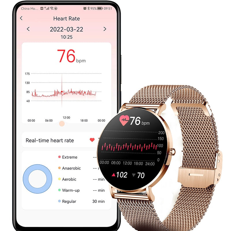 Ultra Thin Smart Watch Women 1.36 AMOLED 360*360 HD Pixel Display Always Show Time Call Reminder Smartwatch Ladies+Box ultra thin smart watch DailyAlertDeals