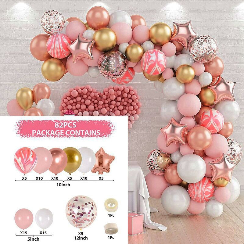 Macaron Balloon Garland Arch Kit 1st Birthday Party Decoration Kids Wedding Birthday Balloon baby shower Confetti Latex Baloon 0 DailyAlertDeals Laser as picture