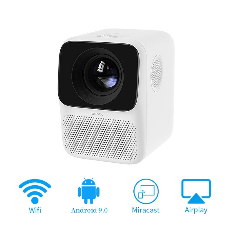 Global Version Wanbo T2 MAX Projector 1080P Mini LED Portable WIFI Full HD Projector 4K 1920*1080P Keystone Correction For Home Digital Projector DailyAlertDeals China T2 MAX EU plug