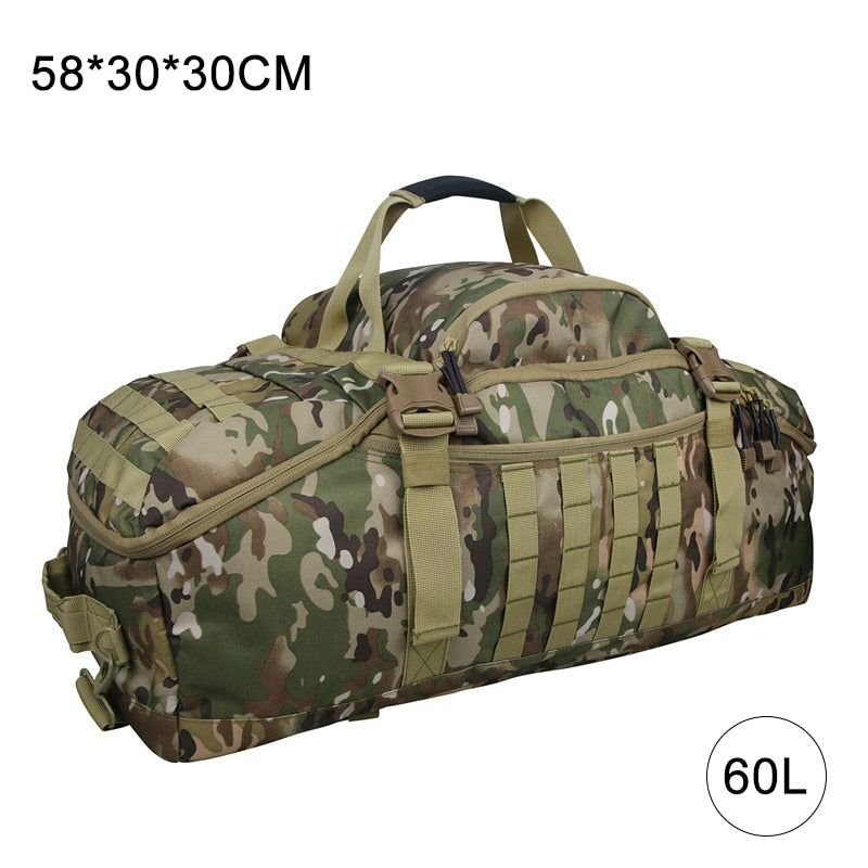 40L 60L 80L Waterproof Travel Bags Large Capacity Luggage Bags Men Duffel Bag Travel Tote Weekend Bag Military Duffel Bag 0 DailyAlertDeals 60L Green Camo China